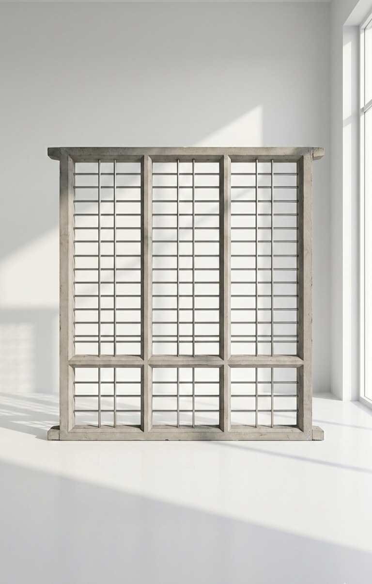 Cement Glass Window Frame